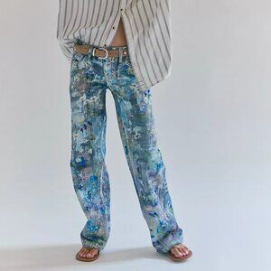 We The Free Tennessee Low-Rise Illusions Jeans Color Floral Canvas